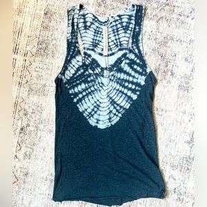 Raquel Allegra scoop neck, racer back, tie dyed tank top size 0